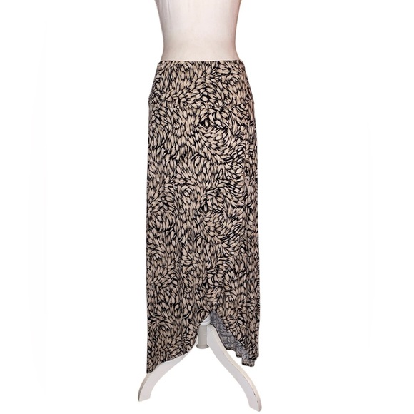 Lascana Maxi High-Low Wrap Style Skirt in Black and Cream Size 38 - Picture 1 of 9